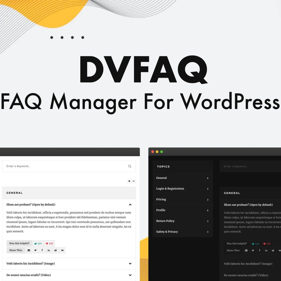 DV FAQ – Advanced WordPress FAQ Pluginvv