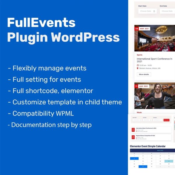 Event Plugin WordPress – FullEvents